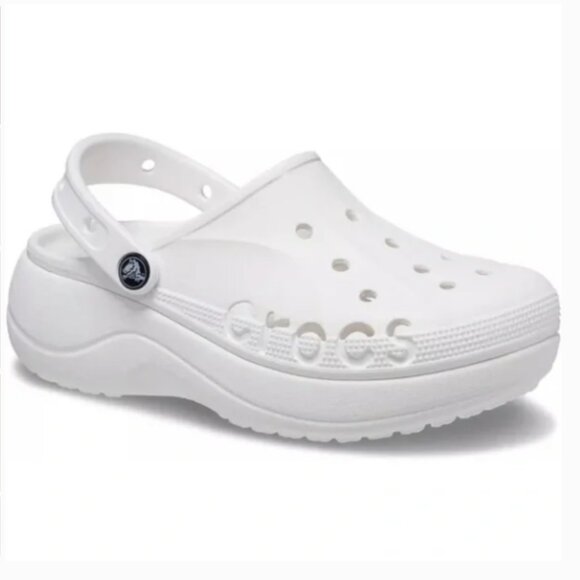 CROCS Baya Platform Clog in White | Women's Size 10 - Picture 1 of 5